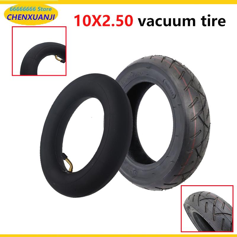 Scooter Tire - ยางสูญญากาศขนาด 10X2.50 เหมาะสำหรับรถยนต์นั่งส่วนบุคคลและสกู๊ตเตอร์ไฟฟ้าขนาดเล็กแบบพับได้รุ่น L9 ยางสูญญากาศแบบหนาพิเศษ ป้องกันการระเบิด