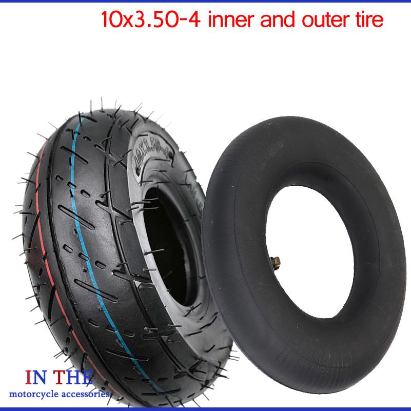 Scooter Tire - ยางในและยางนอก ขนาด 10x3.50-4 แบบหนา สำหรับสกู๊ตเตอร์ไฟฟ้า รถเข็น
