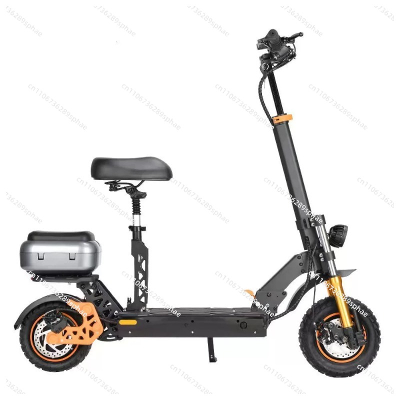 Folding Electric Scooter - สกู๊ตเตอร์ไฟฟ้าพับได้สำหรับผู้ใหญ่ แบตเตอรี่ลิเธียม 800W48V แบบพกพา พร้อมที่นั่ง แบตเตอรี่ใช้งานได้ยาวนาน