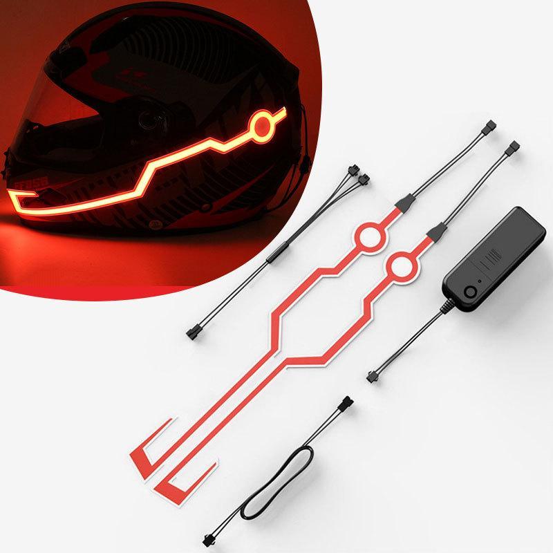 Scooter Helmet Set - ไฟเตือนหมวกกันน็อคมอเตอร์ไซค์ LED 1 ชุด แบบติดตั้งเอง มีคุณสมบัติสะท้อนแสงสำหรับผู้ขับขี่สกู๊ตเตอร์